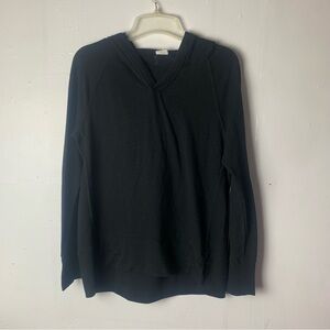 Danskin Now Black Hoodie V-Neck Size Small